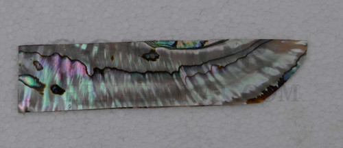 1pc Green abalone inlay feather blanks 35x115-135x1.6mm
