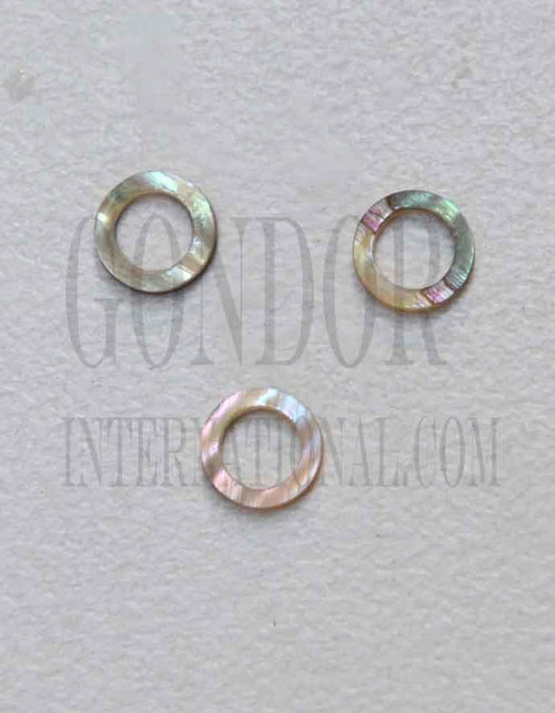 1pc Green abalone rings 6mm D x 4.05mm H x 1.5mm