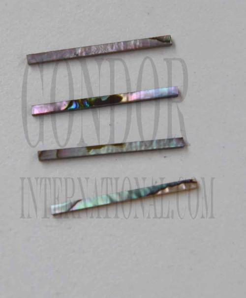 1pc Green abalone strips straight 2.5x25.4x1.3mm