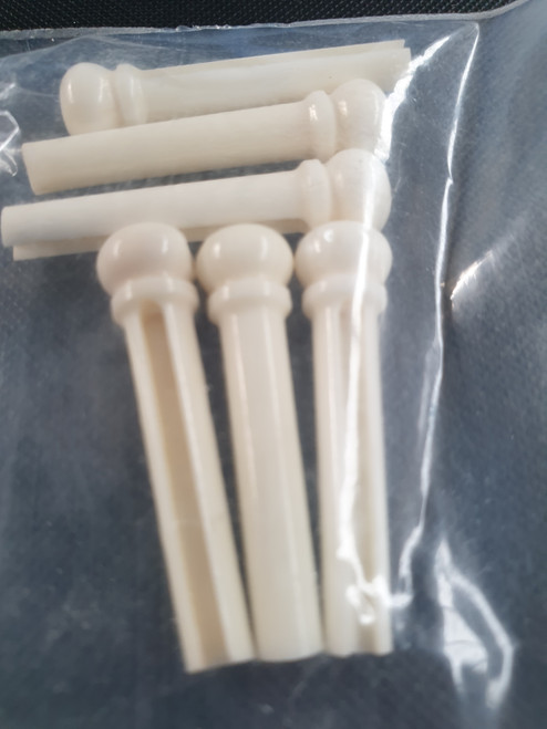 1 set Guitar bridge pins Size 1 white bone
