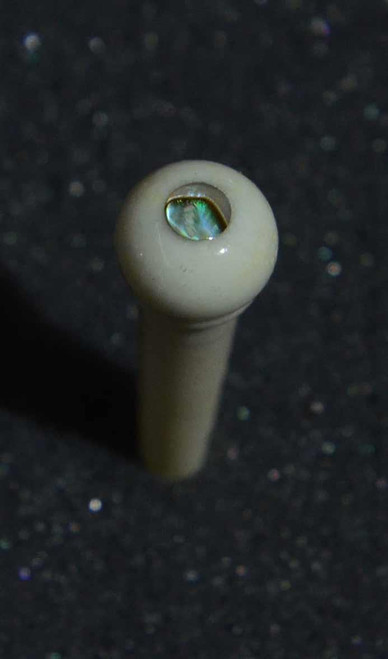 1 set Guitar bridge pins Size 2A bone with Paua dot
