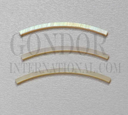 1pc Gold MOP strips curved 1.2x25x1.3x125mm