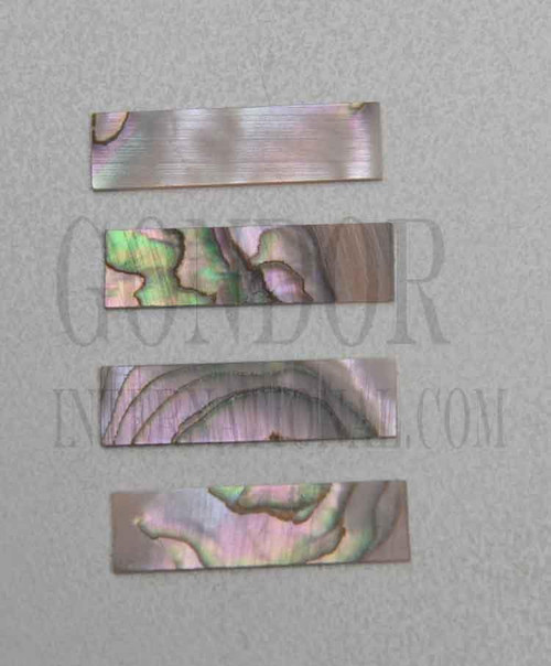 1pc Red abalone strips straight 9.52x25x1.3mm