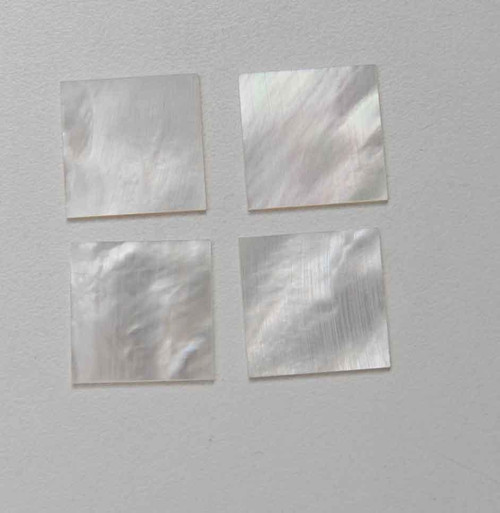 1pc White MOP blanks 25x25x1.5mm