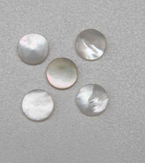 1pc White MOP dots 14.2x2mm
