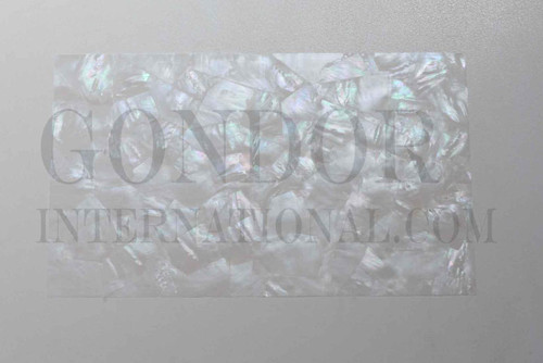 1pc White MOP laminated sheet 135x235x2.5mm