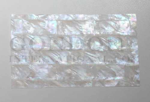 1pc White MOP laminated sheet strip 135x235x1.3mm