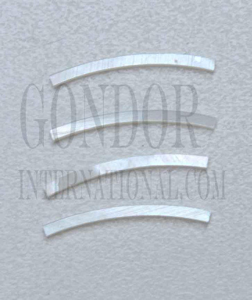 1pc White MOP strips curved 1.6x1.3x25x110mm