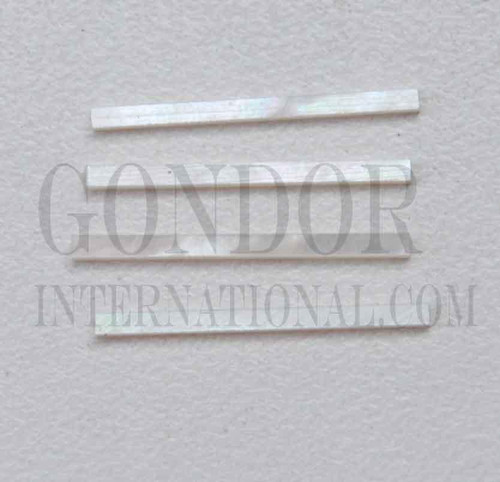 1pc White MOP strips straight 1.6x25x1.3mm