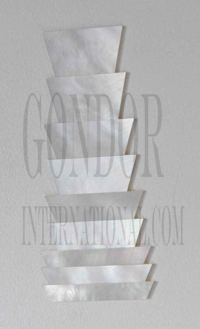 1set White MOP trapezoid blank set 1.5mm