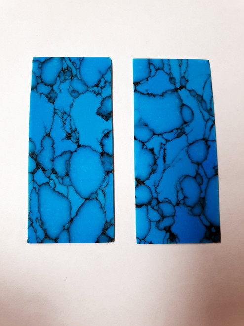 1pc Turquoise CH2A6 reconstituted stone blanks polished 30x70x1.5mm