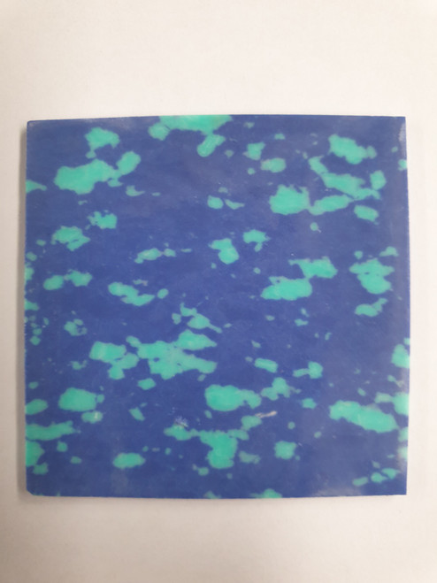Blue Dragon Skin CH2K1 reconstituted stone blanks 50 x 50 x 1.5mm suitable for inlay. Can be cut with standard cutting tools - jewellery saw similar in characteristics to mother of pearl (hardness approx. 3. Can be sanded and polished same way as shell material. All pcs are A grade good on both sides.