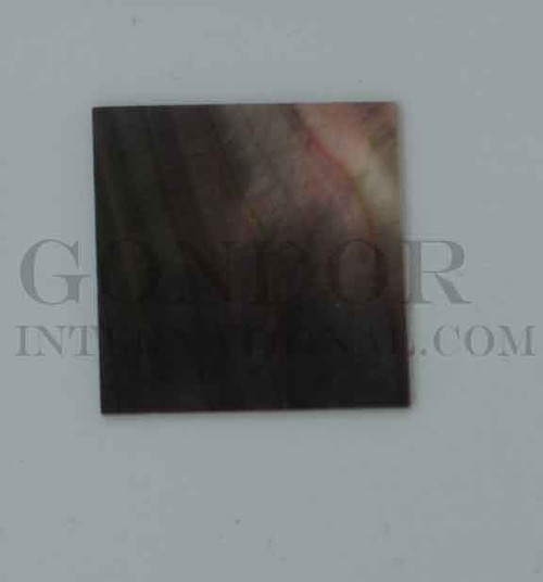 Black Mother of Pearl flat inlay blanks size 10mm (0.394") x 10mm (0.394") x 1.3mm (0.05") thickness A grade.