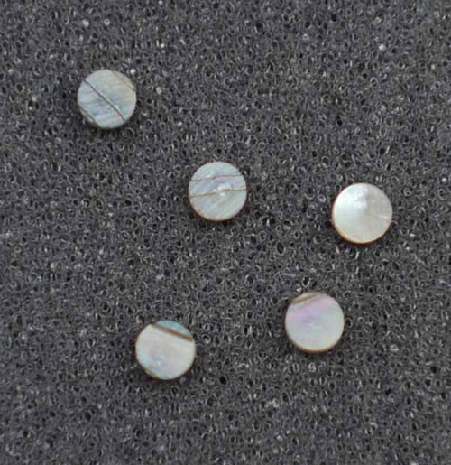 Pink abalone Dots 2mm (0.0787") diameter 1.3mm (0.05") thickness  - round flat shell pcs cut to precise diameter and thickness. Ideal for use in inlay applications or jewellery decorations. All dots are A grade.