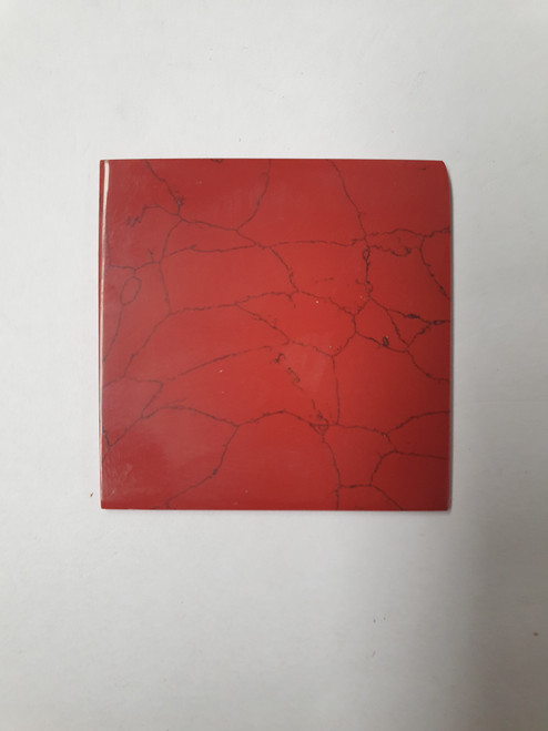 Bloody Jasper reconstituted stone blanks 50 x 50 x 1.5mm polished 1 side suitable for inlay. Can be cut with standard cutting tools - jewellery saw similar in characteristics to mother of pearl (hardness approx. 3. Can be sanded and polished same way as shell material. All pcs are A grade good on both sides.