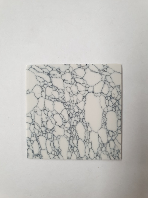 Marble Cremona reconstituted stone blanks 50 x 50 x 1.5mm polished 1 side suitable for inlay. Can be cut with standard cutting tools - jewellery saw similar in characteristics to mother of pearl (hardness approx. 3. Can be sanded and polished same way as shell material. All pieces are A grade good on both sides.