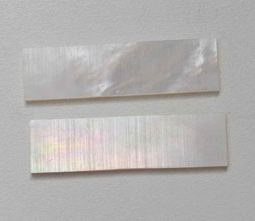 White Mother of Pearl flat inlay blanks size 16mm (0.6") width x 16mm (0.6") length x 1mm (0.04") thickness A grade good on both sides.