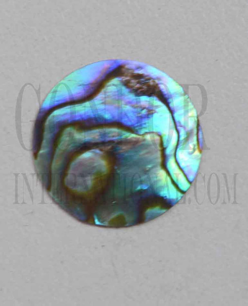 Paua shell discs 20mm (0.787") diameter x 0.5mm (0.02") thickness polished 1 side. Round flat shell pcs cut to precise diameter and thickness. Ideal for use in inlay applications, watch dials or jewellery decorations.
