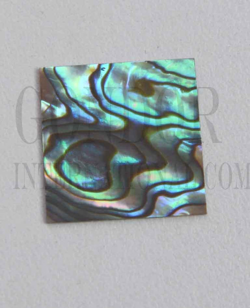 Paua abalone (New Zealand Paua shell) flat inlay blanks polished 1 side size 25mm (1") width x 25mm (1") length x 1.5mm (0.06") thickness
