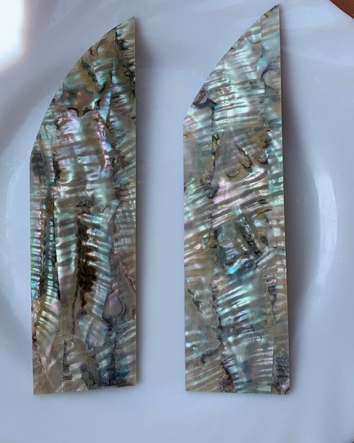 Green abalone shell inlay feathers 30mm (1.18") width x 100mm (3.94") length x 1.6mm (0.06") thickness Suitable for inlay.