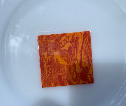 Swirly Sun stone CH2E2 reconstituted stone blanks 50 x 50 x 1.5mm polished 1 side, suitable for inlay. Can be cut with standard cutting tools - jewellery saw similar in characteristics to mother of pearl (hardness approx. 3. Can be sanded and polished same way as shell material. All pcs are A grade good on both sides.