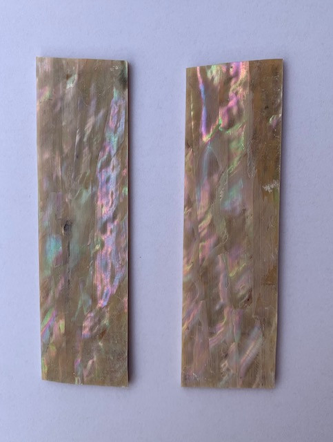 1pc Awabi inlay feathers 27 x 80-100 x 1.6mm