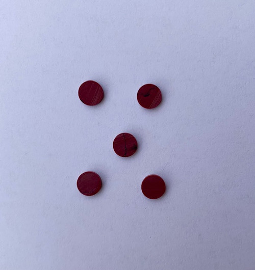 1pc Bloody Jasper SJASPER dots 9 x 1.3mm