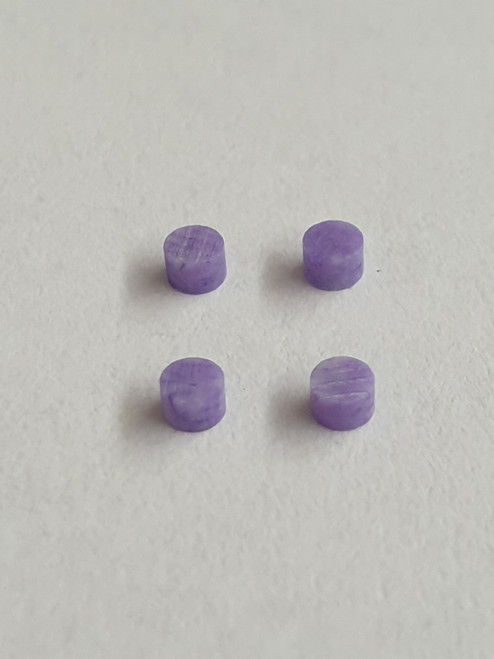1pc Amethyst CHAR7 reconstituted stone dots 2 x 1.3mm