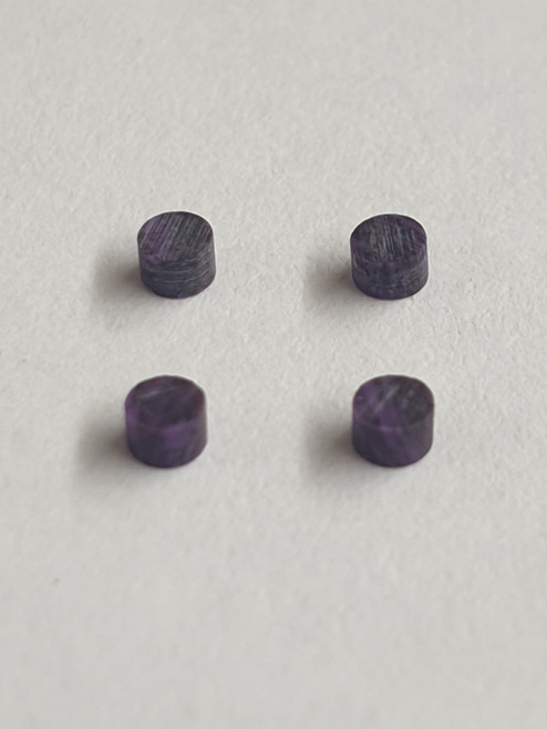 1pc Amethyst  SUGID  reconstituted stone dots 2 x 1.5mm