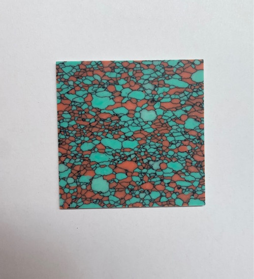 1pc Bisbee Turquoise reconstituted stone blanks D31 50x50x1.5mm polished 1 side