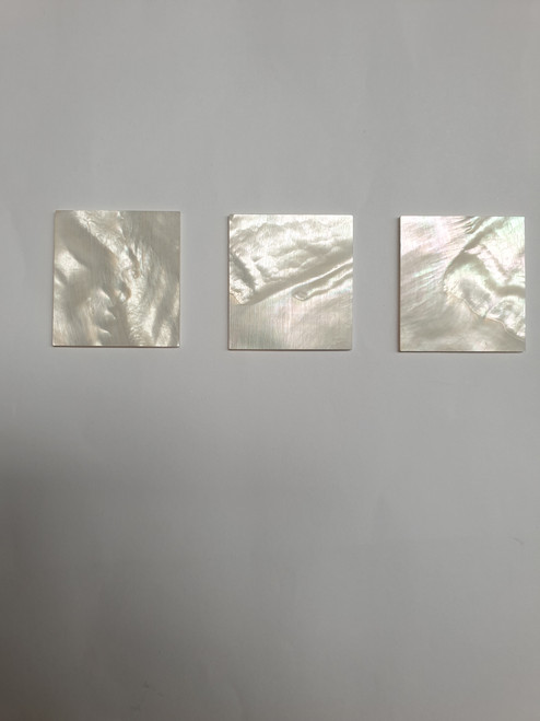 1pc White MOP blanks 35x38x1.5mm