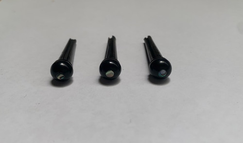 1 set Guitar bridge pins Ebony with Paua dot