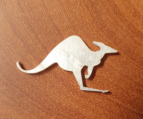 1pc White MOP inlay Kangaroo 13.3x25.3x1.5mm
