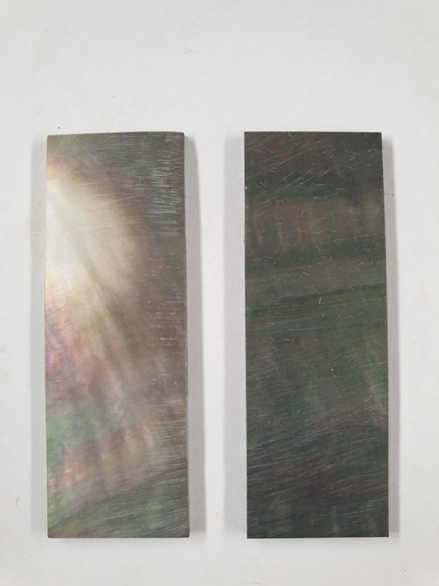 Black Mother of Pearl flat inlay blanks size 22mm (0.866") width x 63.5mm (2.5") length x 2.5mm (0.1") thickness polished 1 side A grade.
