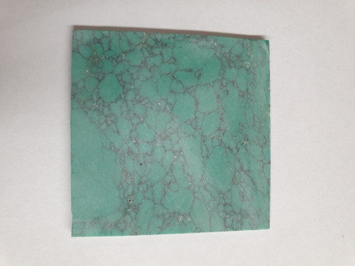 1pc Turquoise Green M114 artificial stone blanks 50 x 50 x 1.5mm