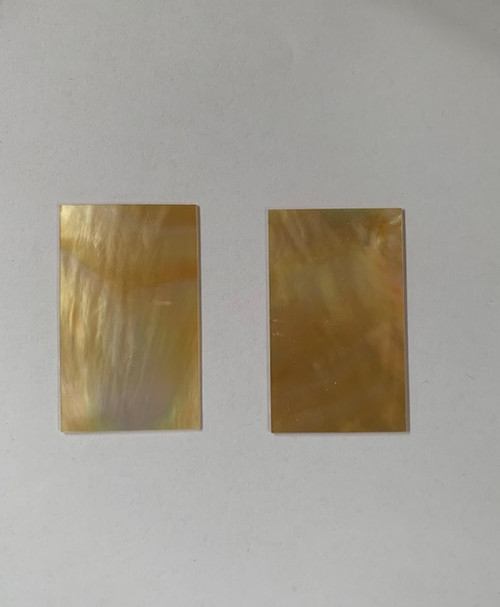 Gold MOP flat inlay blanks size 25.4mm (1") width x 50mm (1.96) length x 0.5mm (0.2") thickness A grade polished 1 side.