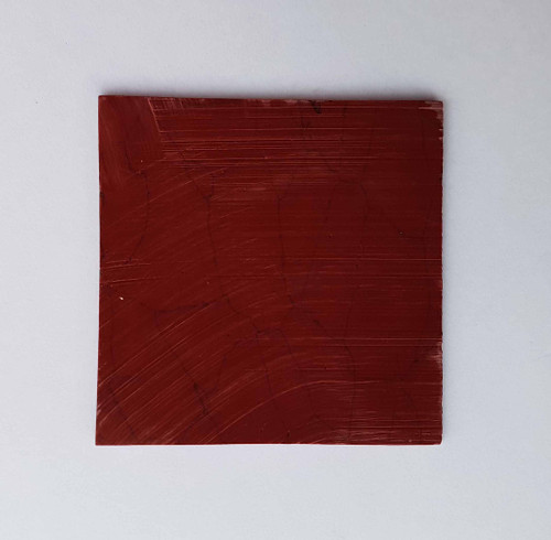 Bloody Jasper artificial stone blanks 50 x 50 x 2.3mm suitable for inlay. Can be cut with standard cutting tools - jewellery saw similar in characteristics to mother of pearl (hardness approx. 3. Can be sanded and polished same way as shell material. All pcs are A grade good on both sides.