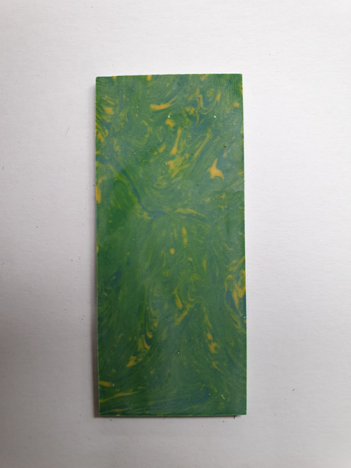 Green Lime D029 reconstituted stone blanks 30 x 70 x 2mm suitable for inlay. Can be cut with standard cutting tools - jewellery saw similar in characteristics to mother of pearl (hardness approx. 3. Can be sanded and polished same way as shell material. All pcs are A grade good on both sides.