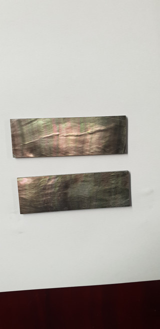 Black Mother of Pearl flat inlay blanks size 25.4mm (1") width x 76.2mm (3") length x 2.5mm (0.1") thickness select - black on at least 1 side