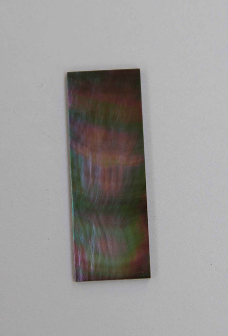 Black Mother of Pearl flat inlay blanks size 25mm (0.1") width x 70mm (2.75") length x 1.3.mm (0.05") thickness A grade polished 1 side.