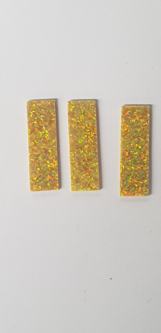 Opal blanks OP46 9 x 29 x 1mm flat cut pcs made from manufactured opal blocks suitable for inlay jewellery, bow slides. Opal blanks can be cut same way as mother of pearl blanks and are of similar hardness.