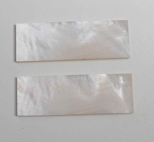 White Mother of Pearl flat inlay blanks size 37mm (1.46") width x 112mm (4.41") length x 4.3mm (0.169") thickness.