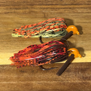 1/2 oz Pumpkin head Flippin jig pair