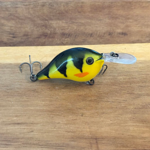 Blind Squirrel Baits custom painted perch pattern medium diving crankbait