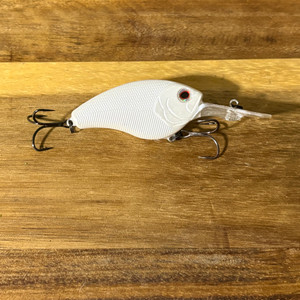 Blind Squirrel Baits hand painted deep diving crankbait in our pearl paint pattern