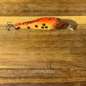 Blind Squirrel Baits shallow diving, minnow style hand painted crankbait.