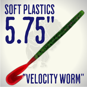 Blind Squirrel Baits 5.75" Velocity Worm Soft Plastic Bait Blind Squirrel Baits 5.75" Velocity Worm Soft Plastic Bait