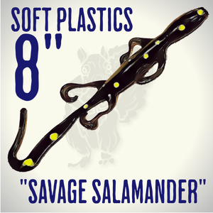 Blind Squirrel Baits 8" "Savage Salamander" Soft Plastic Bait
