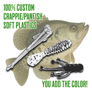 Blind Squirrel Baits Fully Custom Crappie and Panfish Soft Plastics Blind Squirrel Baits Fully Custom Crappie and Panfish Soft Plastics