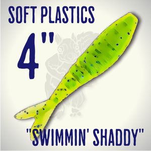 Blind Squirrel Baits 4" Swimmin Shaddy Soft Plastic Bait